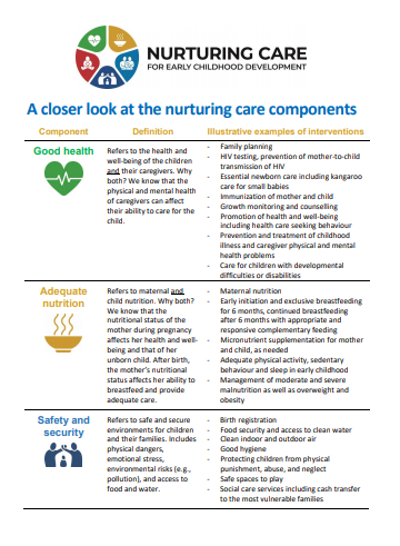 Nurturing care italiano
